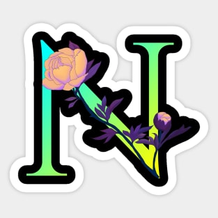 Monogram N neon Sticker